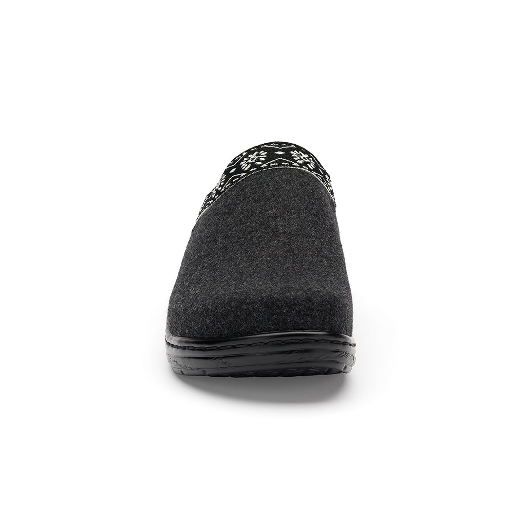 York | Black Faux Wool