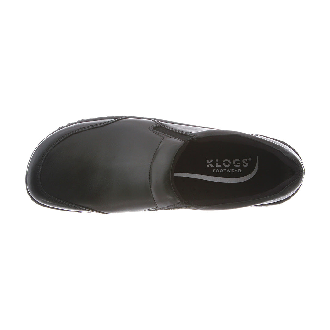 Top view of Arbor men's shoes, featuring the wide, orthotic-friendly design and easy-to-wear fit with a secure closed heel and cushioned footbed.