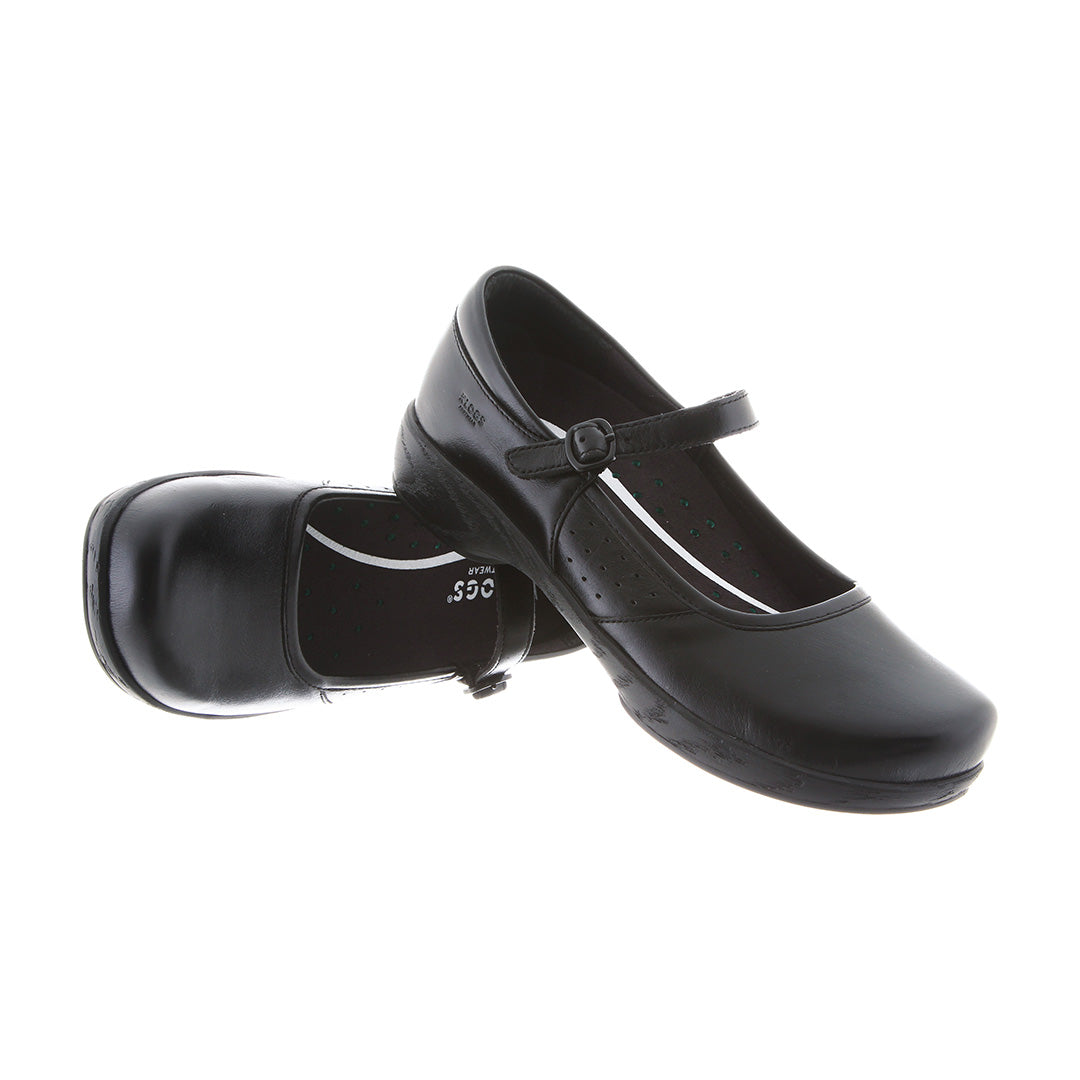 Ace Mary-Jane for women, offering an adjustable strap for a secure fit, quality leather upper, orthotic-friendly design, is ideal for teachers, nurses, and hospitality workers.